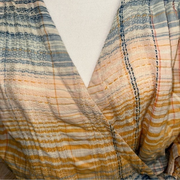 Free People We The Free Maldives Surplice Wrap Top Dolman Wrap Shirt Women’s L - Picture 5 of 12